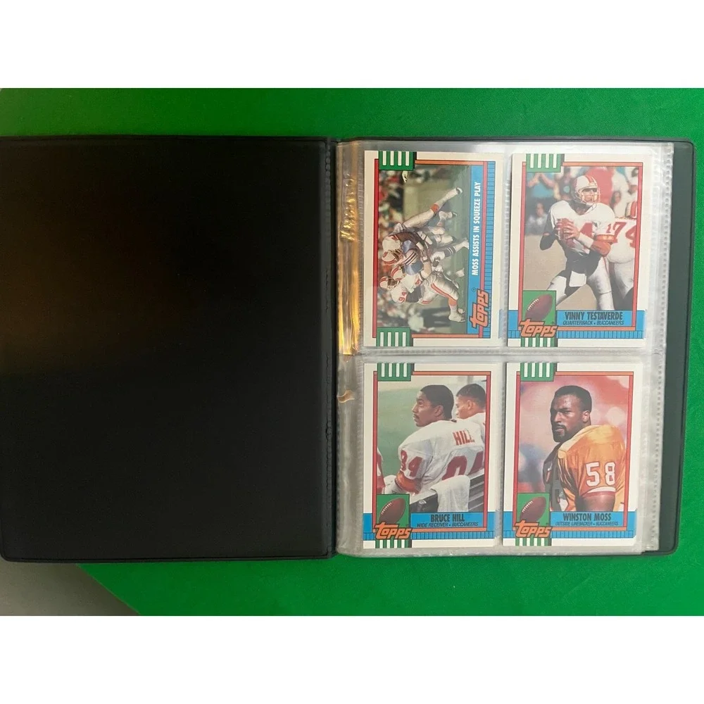 Tampa Bay Buccaneers 1990 Topps Team Set‎ with 40 card collector album.